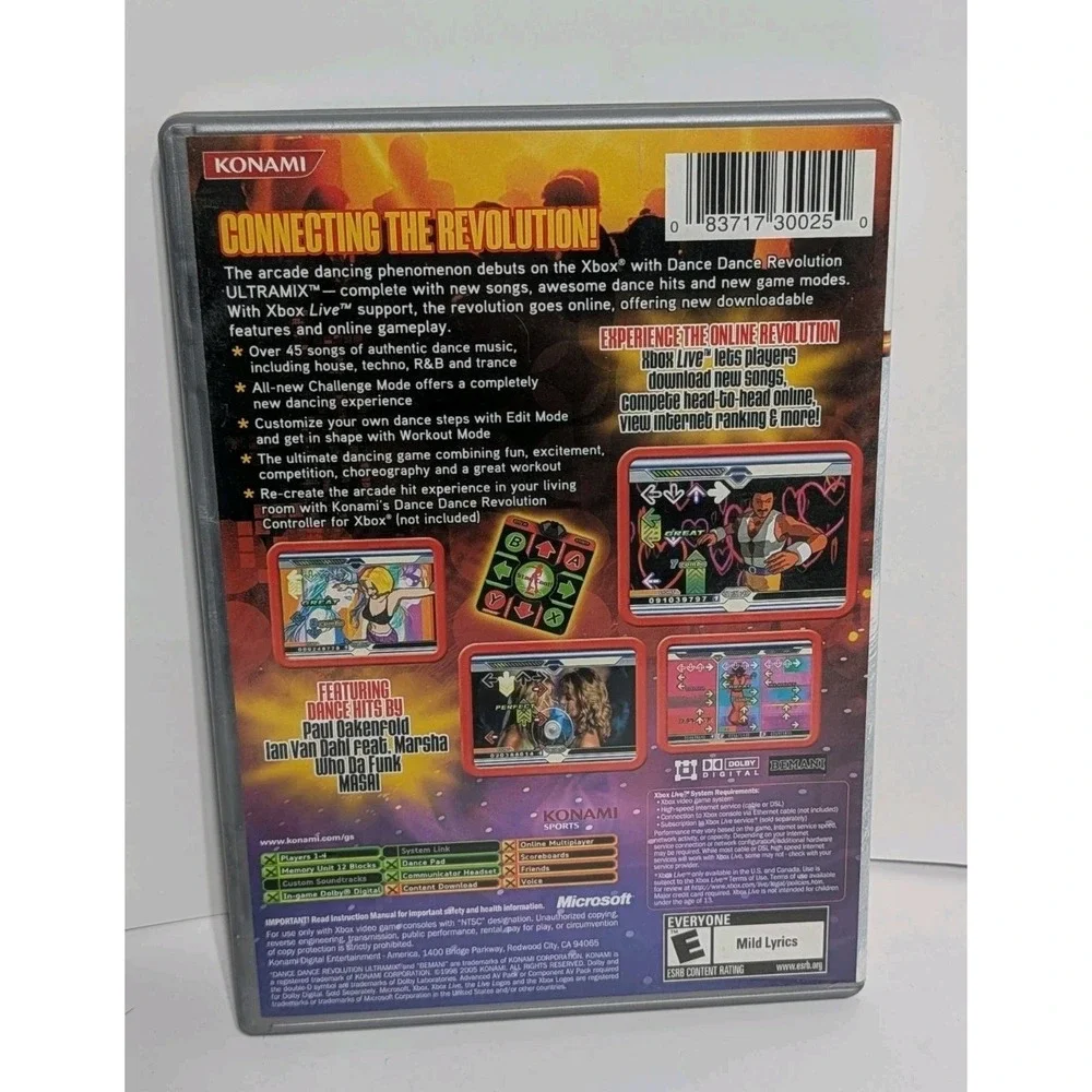 Dance Dance Revolution Ultramix‎ Xbox Platinum Family Hits CIB DDR